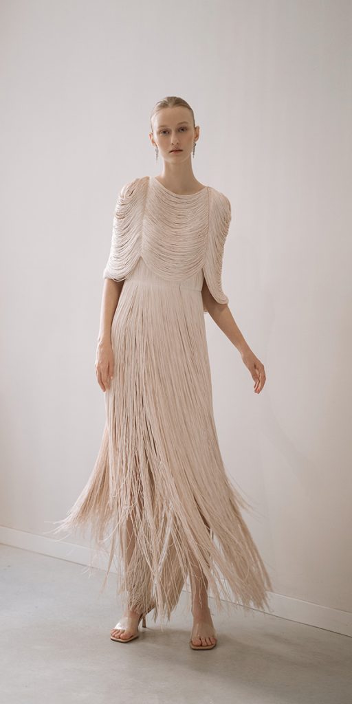 vintage wedding dresses simple with fringe atsby style chana marelous