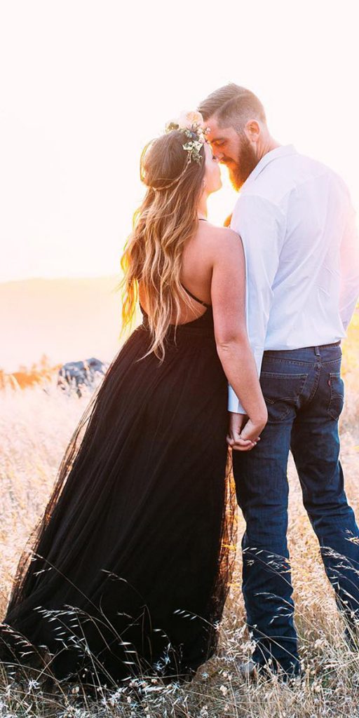black wedding dresses a line backless with spaghetti straps simple annaperevertaylo