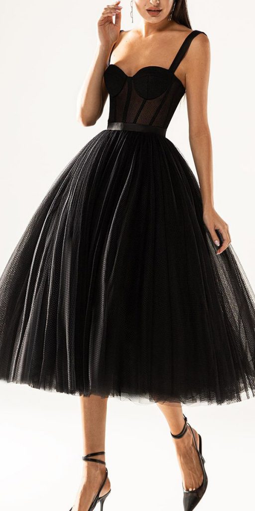 black wedding dresses simple sweetheart neckline wona_concept