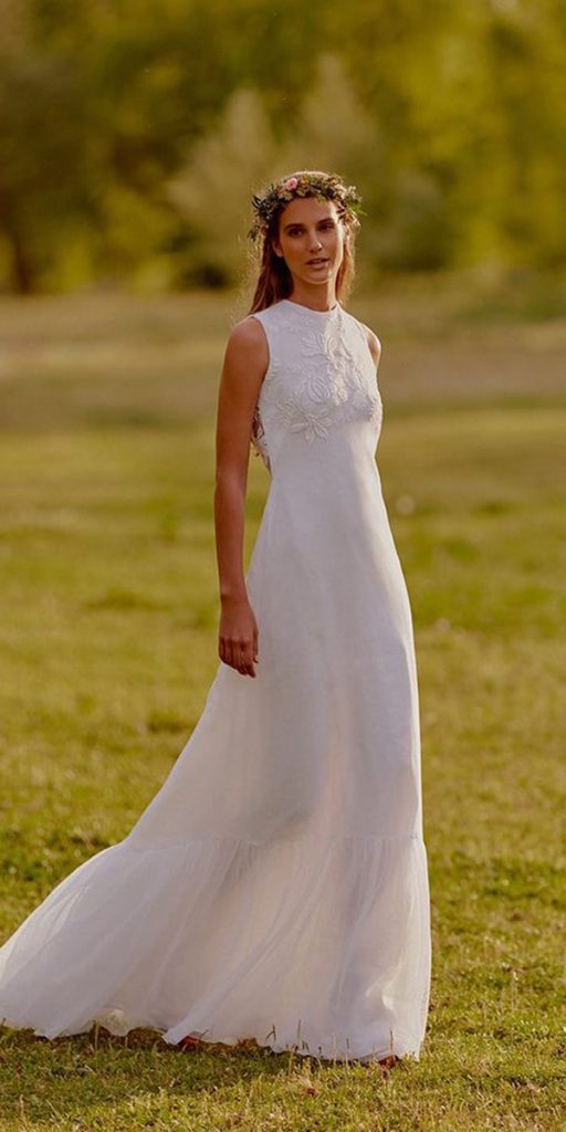 modest wedding dresses sheath boho rustic ohqueluna