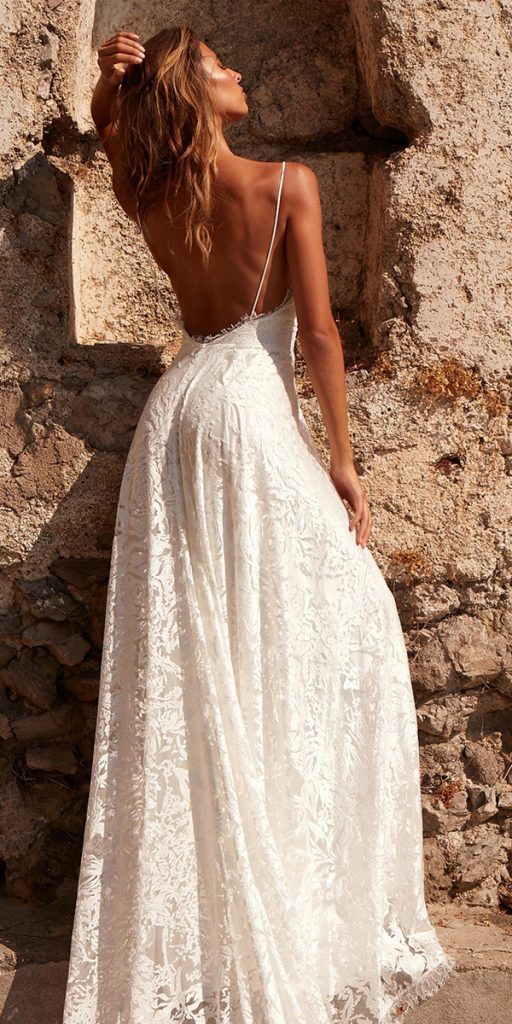 summer wedding dresses lace with spaghetti straps sexy grace loves lace