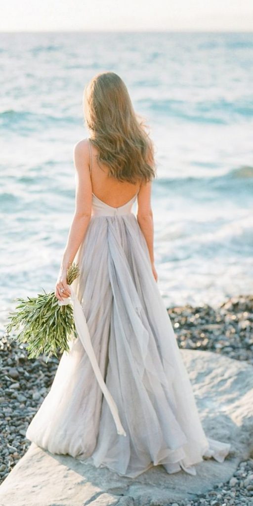 summer wedding dresses with spaghetti- blue backless mollycarrphotography