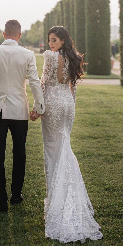 vintage wedding dresses with sleeves fit and flare lace country leahdagloria