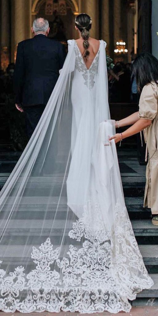 vintage wedding dresses with sleeves simple modest lace train rubenhernandezcostura