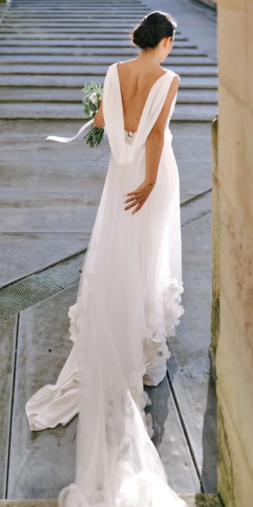 beach destination wedding dresses simple v back train lorenzoaccardi photography