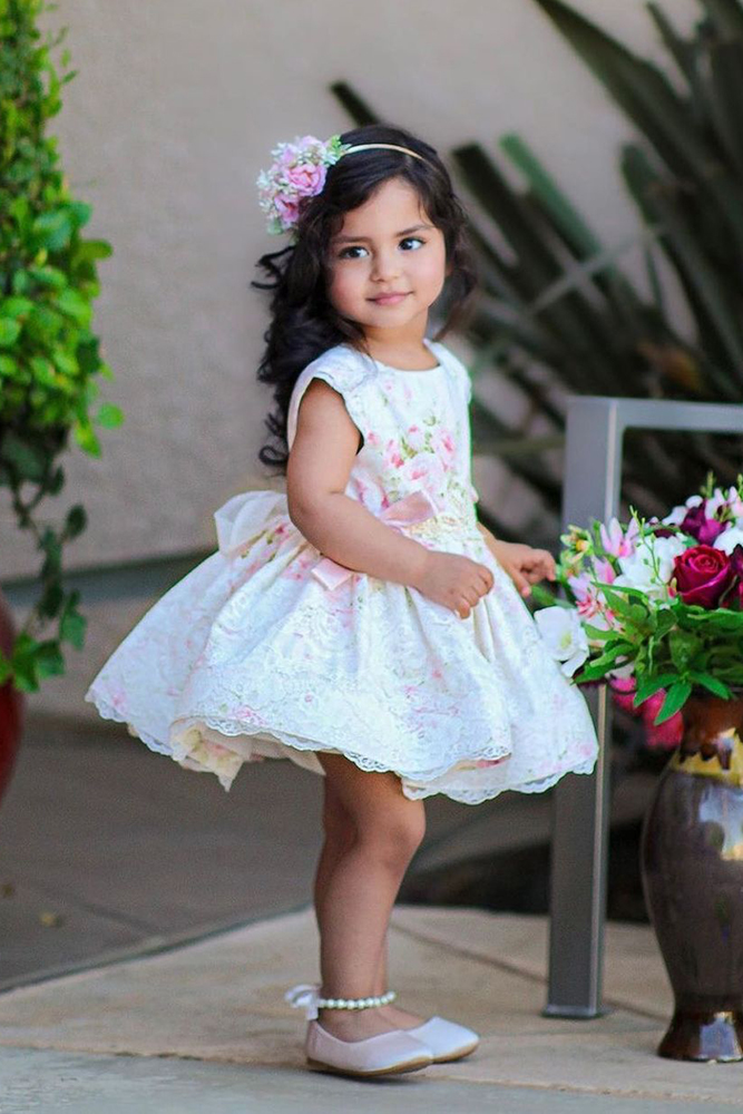 lace flower girl dresses white toddler shop kaileep