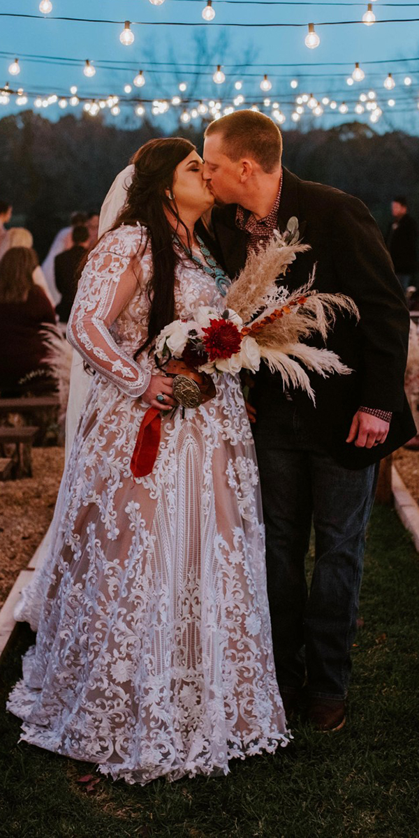 plus size wedding dresses vintage lace with long sleeves cocomelody