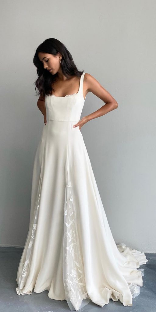 bohemian wedding dresses a line simple alexandro grecco