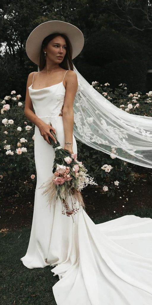 bohemian wedding dresses simple sheath with spaghetti straps loversxsociety