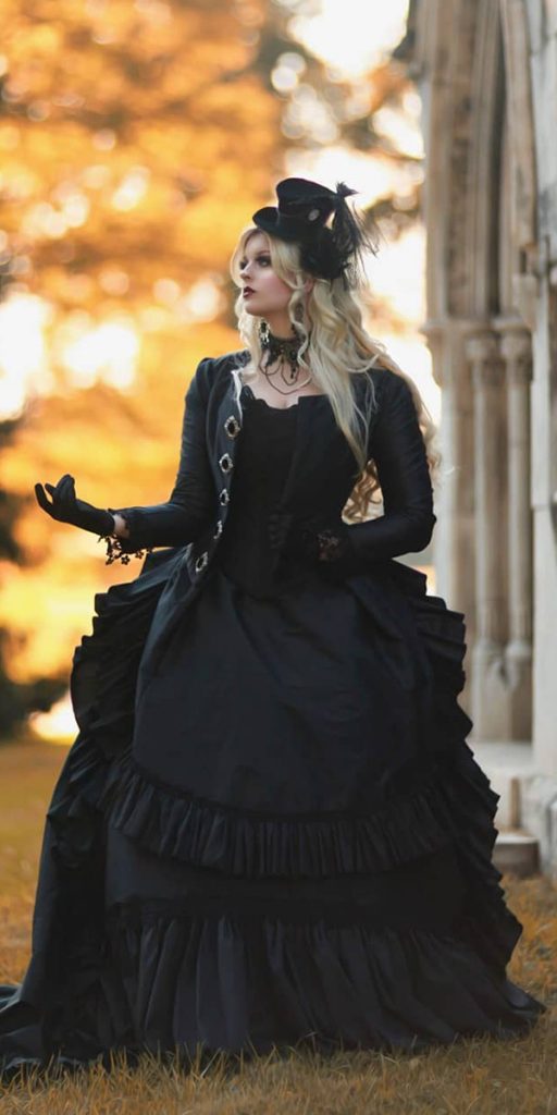 gothic wedding dresses black vampire ball gown romantique