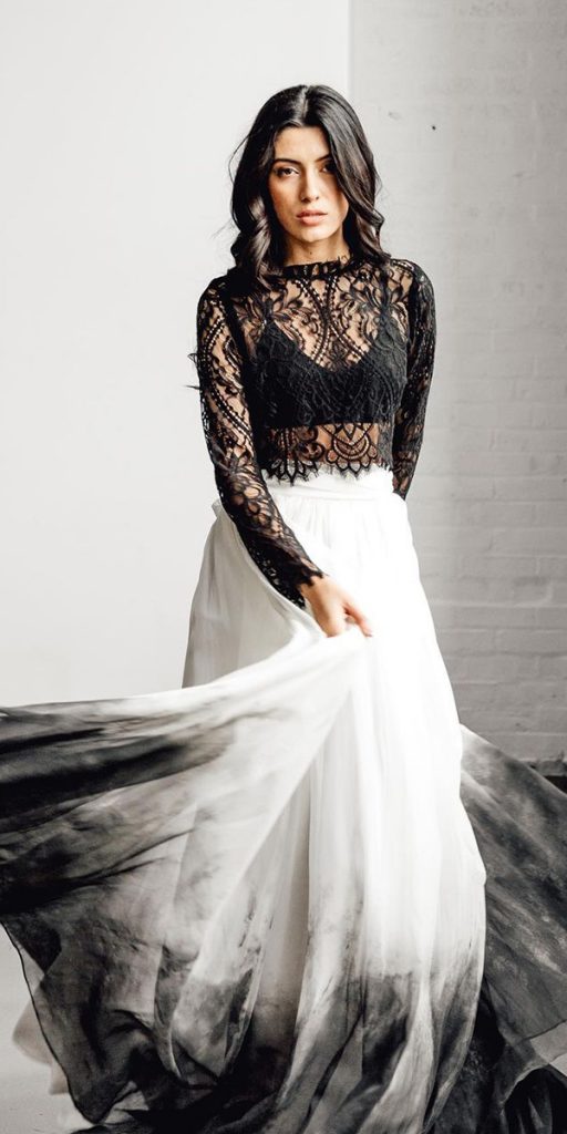 gothic wedding dresses lace with long sleeves lace sweetcarolinestyles