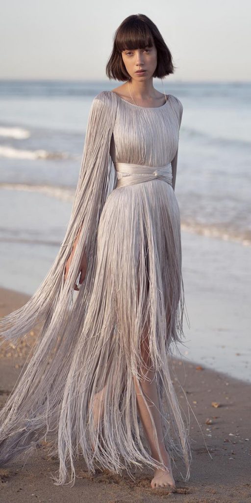 vintage wedding dresses 1920s art deco beach simple chanamarelus