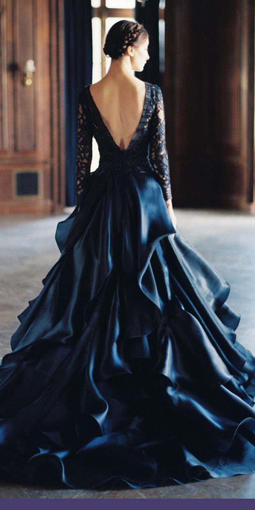 Blue black hotsell wedding dress