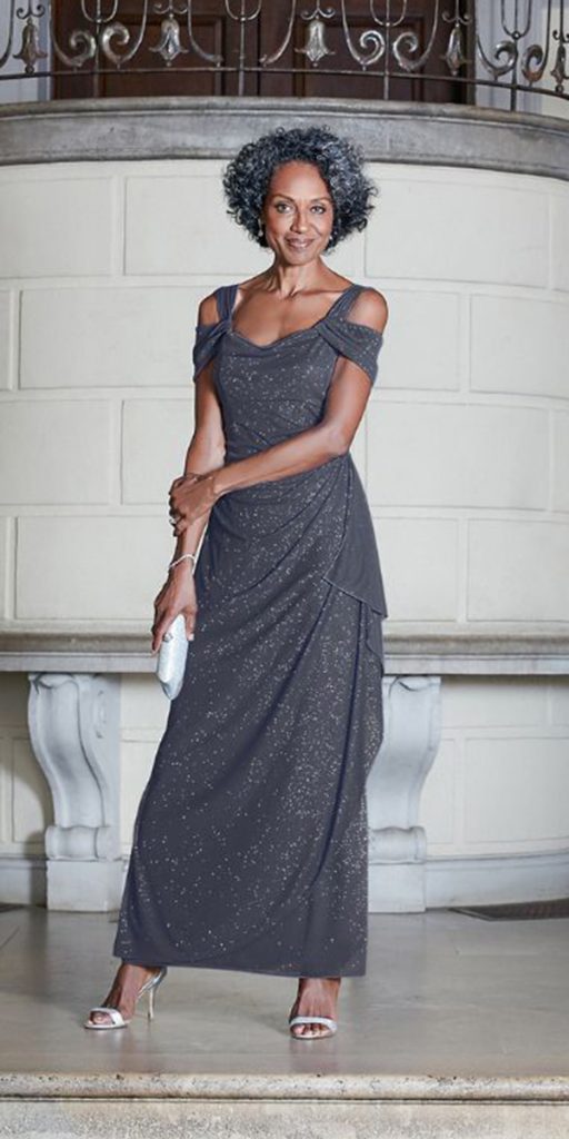 Metallic Mother of the Bride Dress