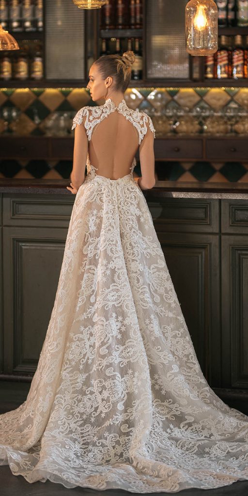 lace beach wedding dresses a line open back berta