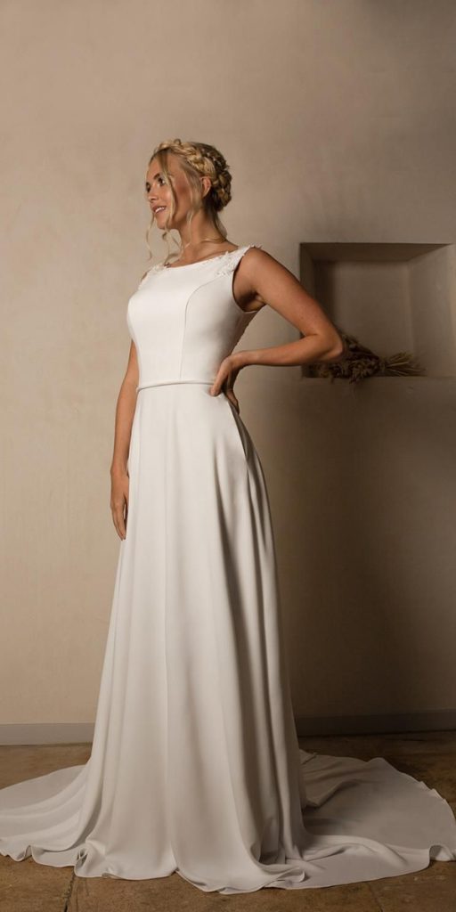 modest wedding dresses a line sheath simple true