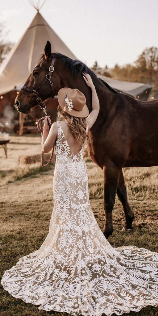 rustic wedding dresses sheath lace boho olegs_samsonovs