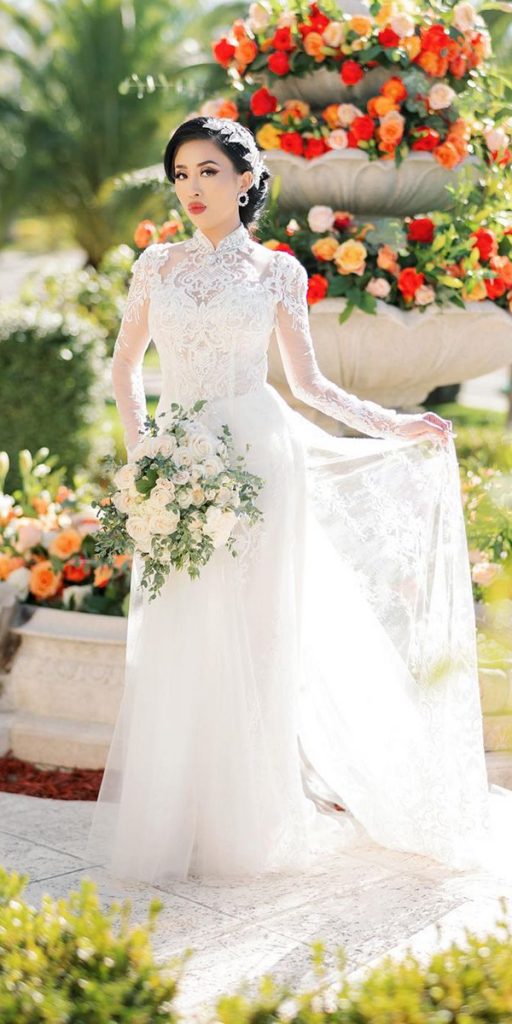 vintage wedding dresses lace top boho renezadoriphotography