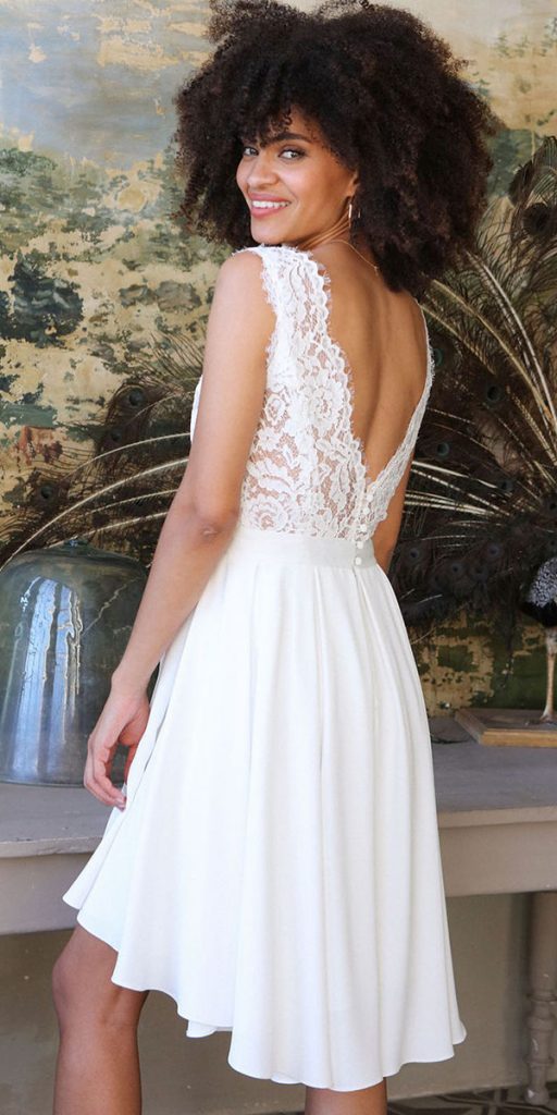 sexy white lace short wedding dresses country marielaportecreatrice