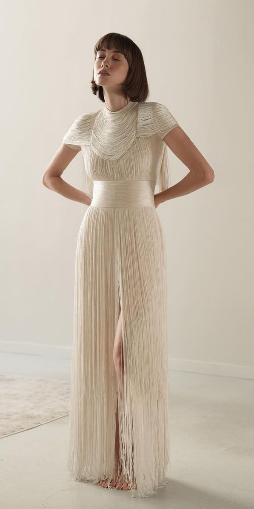 simple vintage wedding dresses with fringe chanamarelus