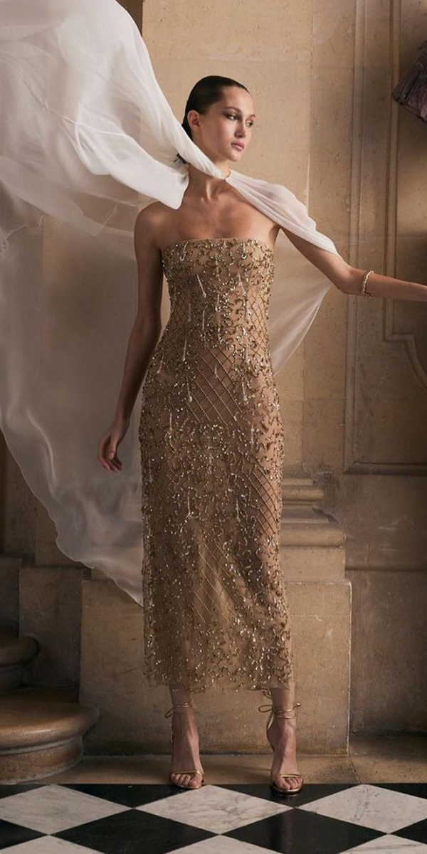 summer wedding guest dresses sheath gold sequin moniquelhuillier