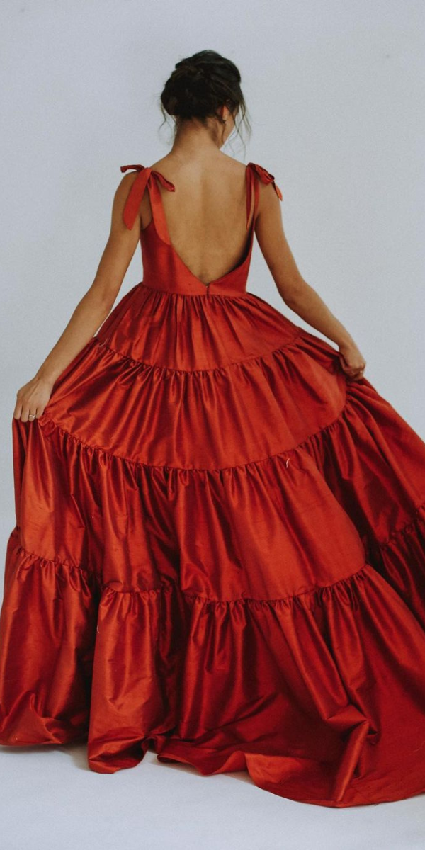 blood red wedding dresses ball gown