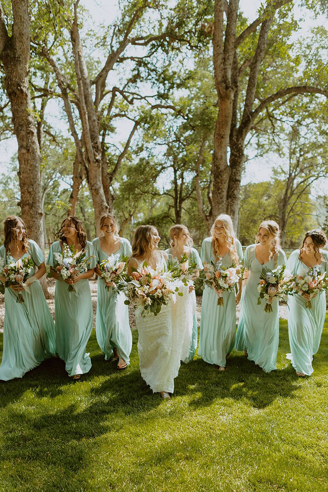 light teal bridesmaid dresses long simple country annaperevertaylo