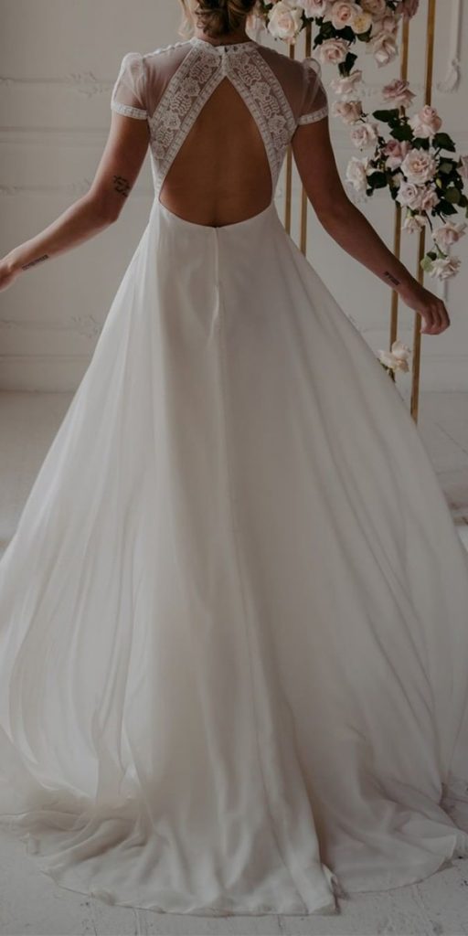 open lace back wedding dresses boho nadia manzato