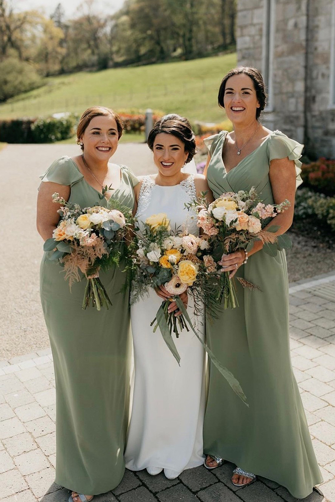 teal bridesmaid dresses green simple long truebride