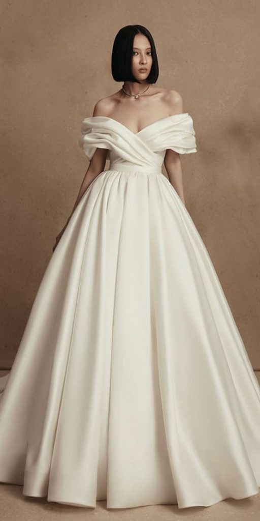 top wedding dresses simple ball gown off the shoulder wona_concept