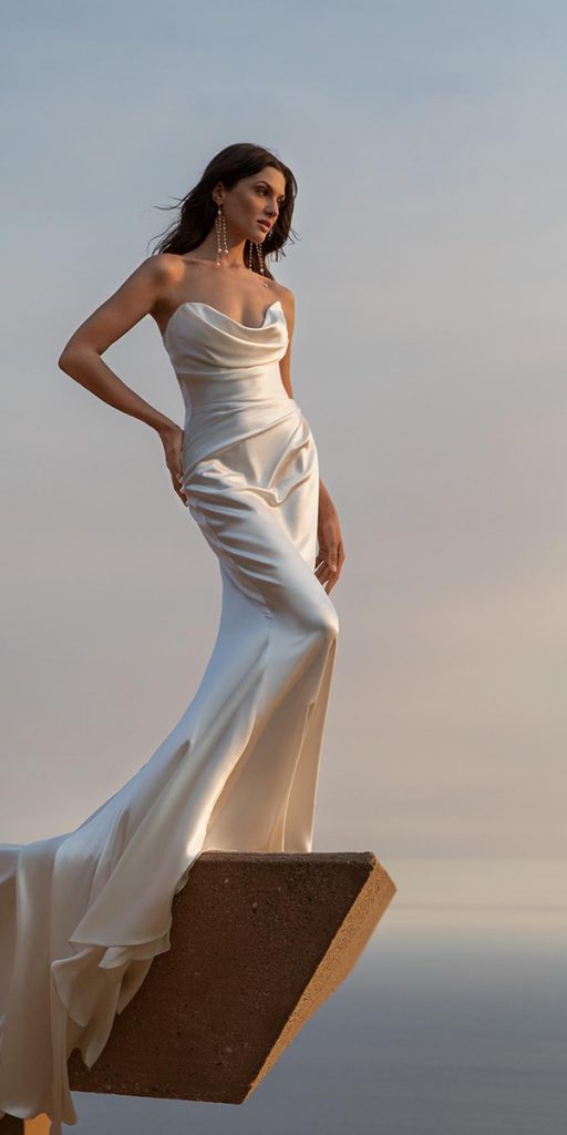 destination wedding dresses simple strapless neckline sexy katherinetash