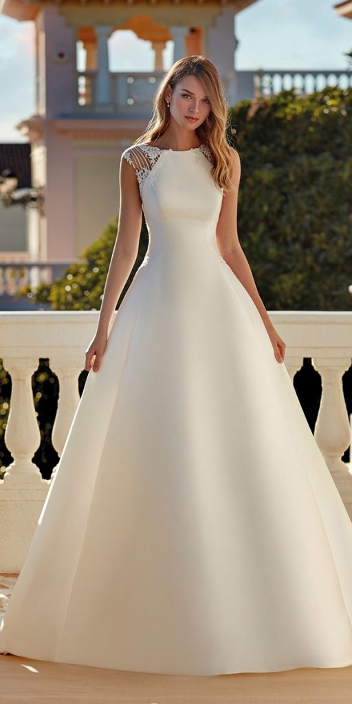 modest wedding dresses a line sleveless simple houseofstpatrick