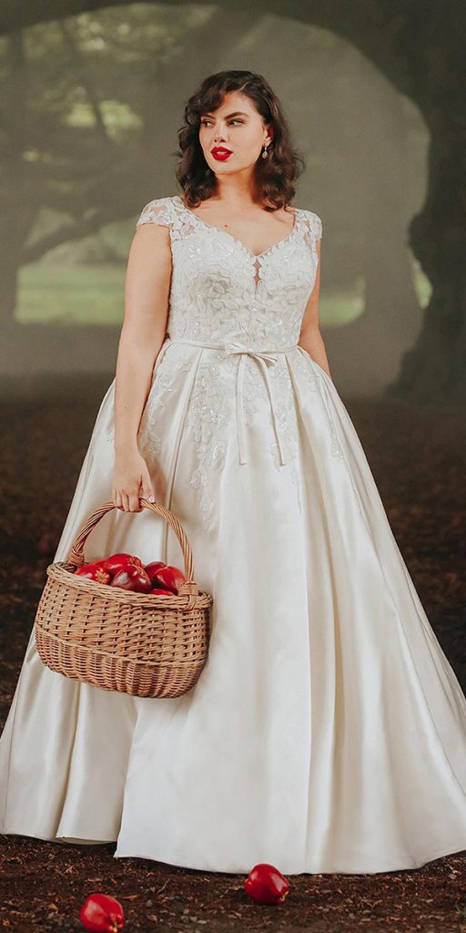 plus size ball gowns wedding dresses lace sweetheart neckline allure