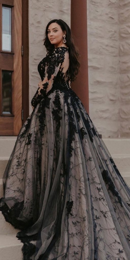 plus size black wedding dresses with sleeves ball gown martinthornburg