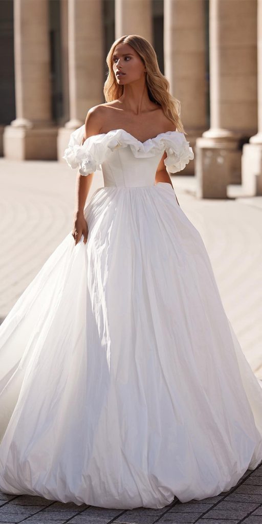 princess wedding dresses simple off the shoulder milla nova
