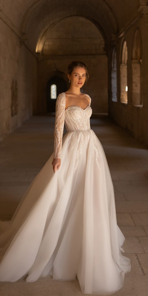 princess wedding dresses with long sleeves elegant eva lendel