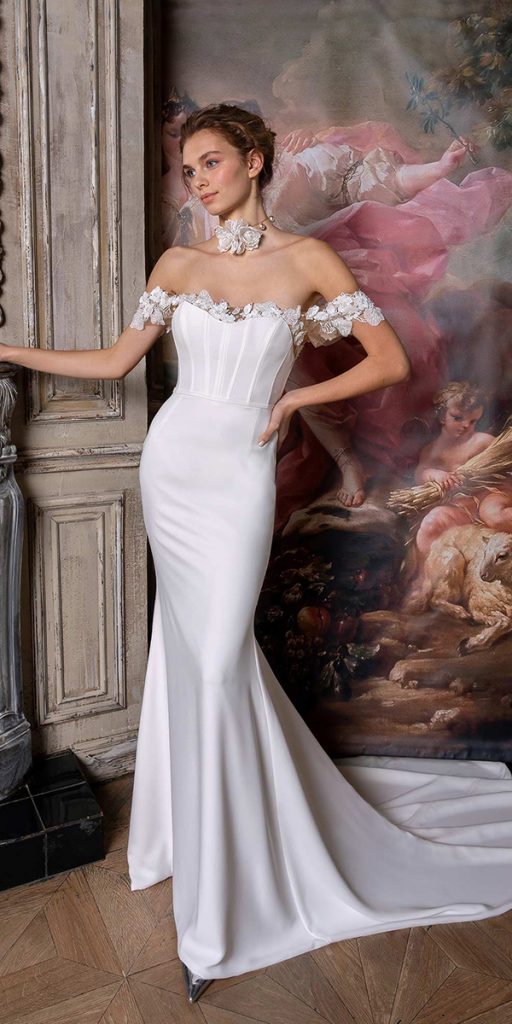trumpet wedding dresses simple sweetheart neckline papilio
