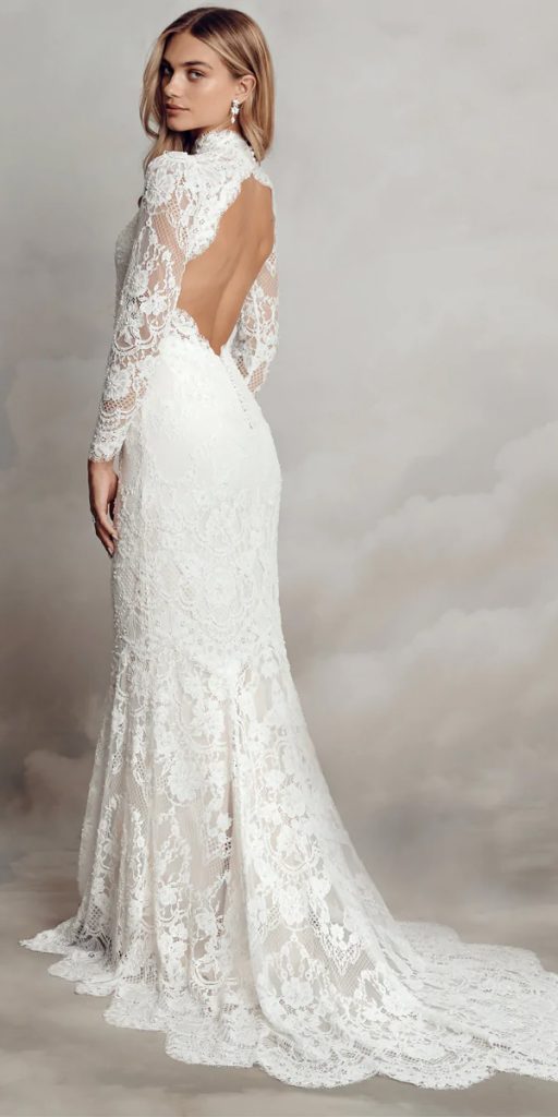 lace boho wedding dresses sheath open back sheath catherine deane