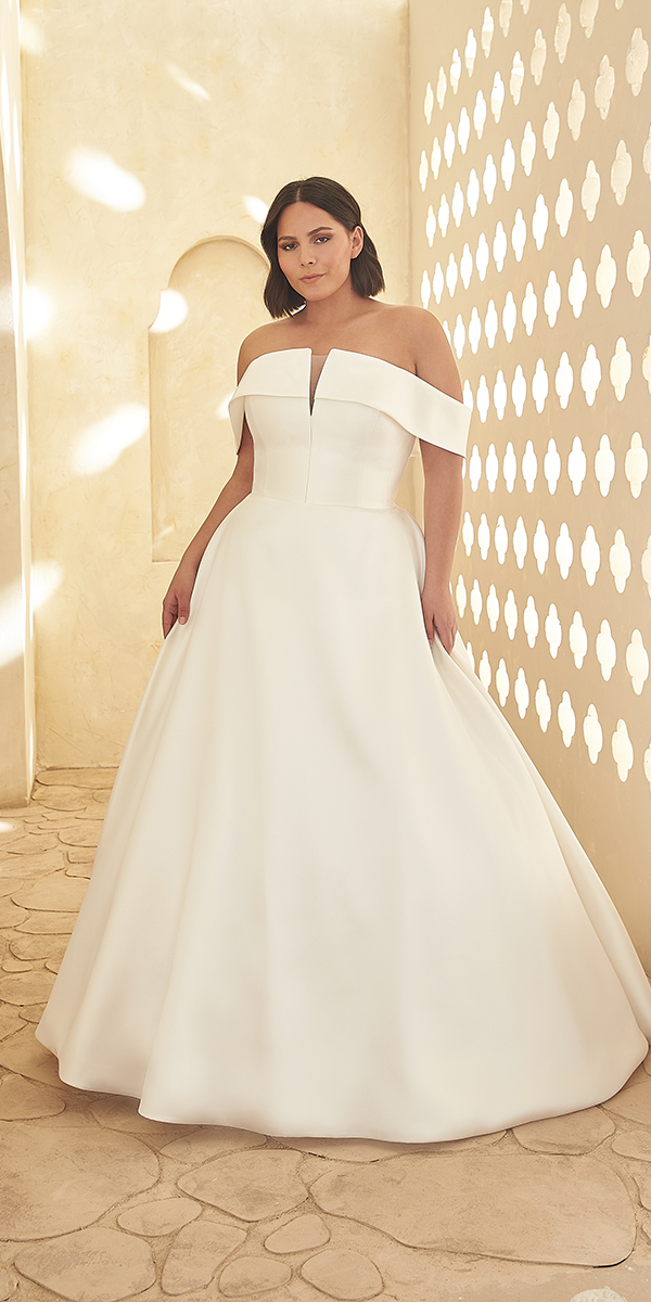plus size wedding dresses simple off the shoulder strapless paloma