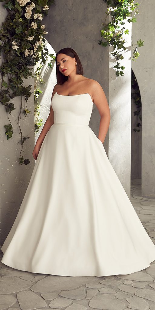 Simple Wedding Plus Size Dresses 2024