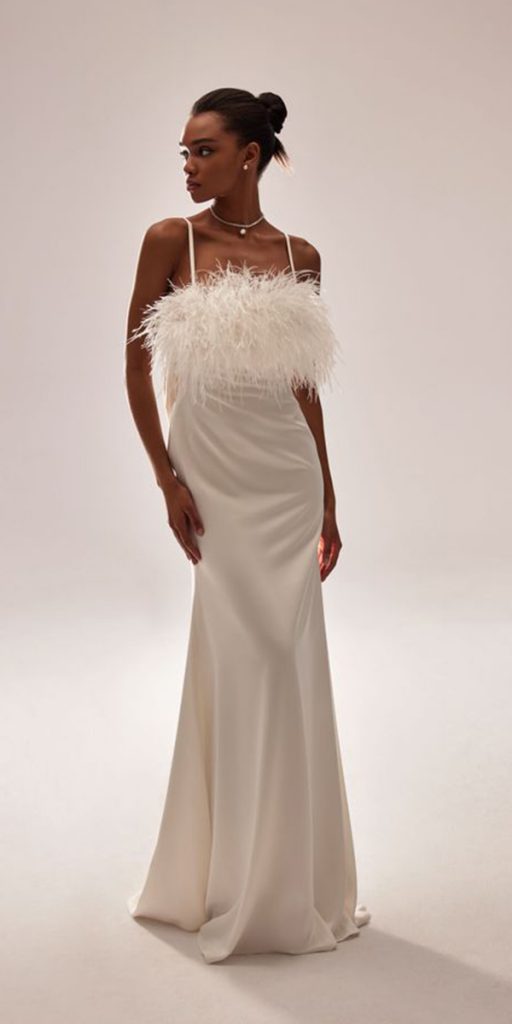 simple vintage wedding dresses with fringe milla nova