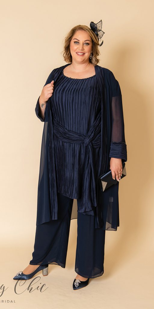 slimming plus size mother of the bride dresses navy jumpsuit curvychicbrida