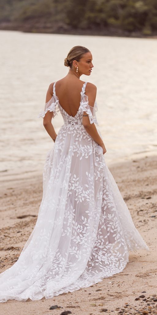 summer wedding dresses backless floral appliques madi lane