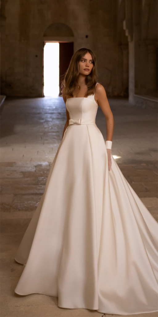 a line wedding dresses simple modest eva lendel