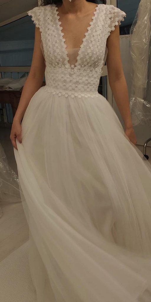 beach wedding dresses boho floral appliques a line lesposedigio