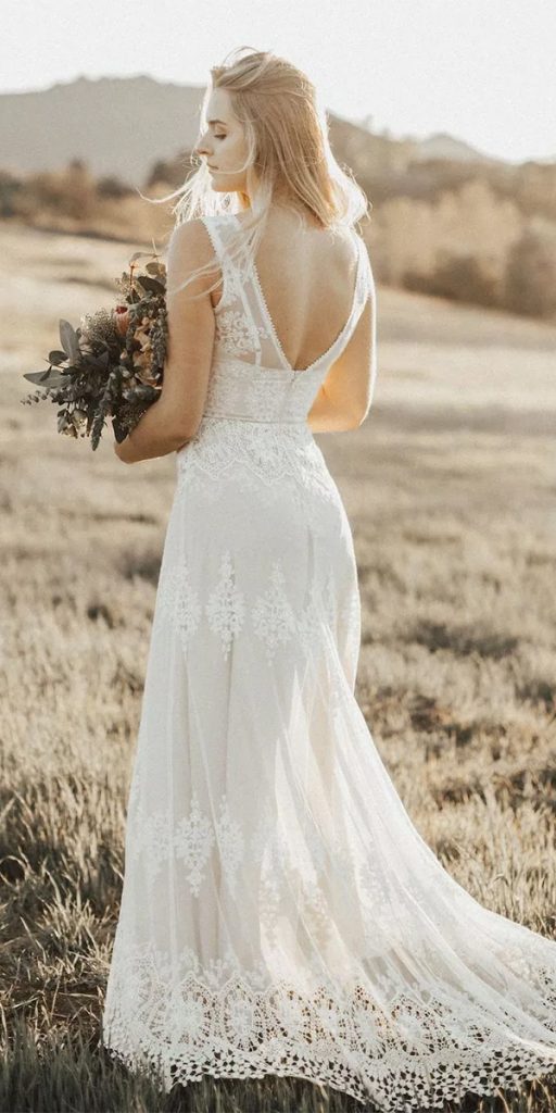 beach wedding dresses boho lace rustic dreamersandlovers