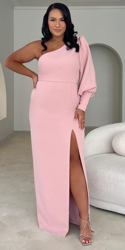 best mother of the bride dresses pink simple with slit whiterunway