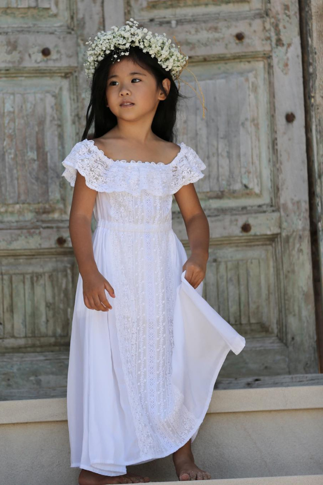 country flower girl dresses in rustic style