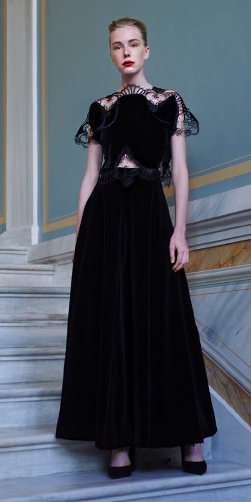 gothic wedding dresses a line velvet black costarellos
