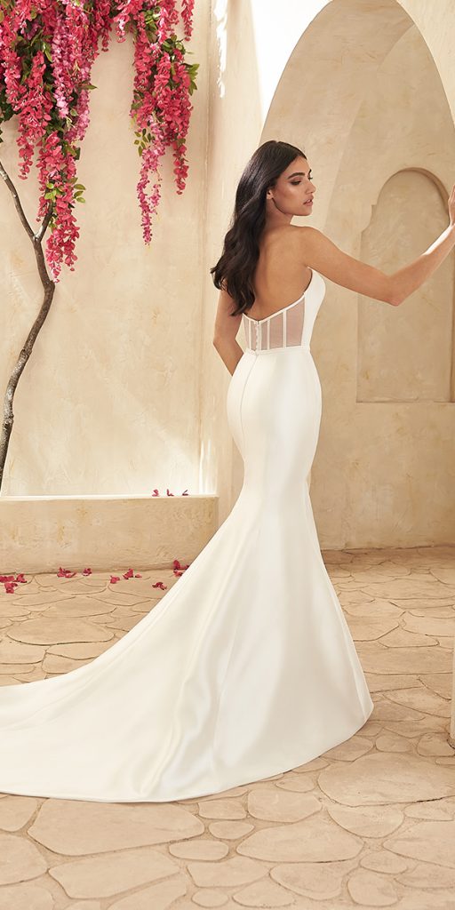 Silk elegant 2024 wedding dresses